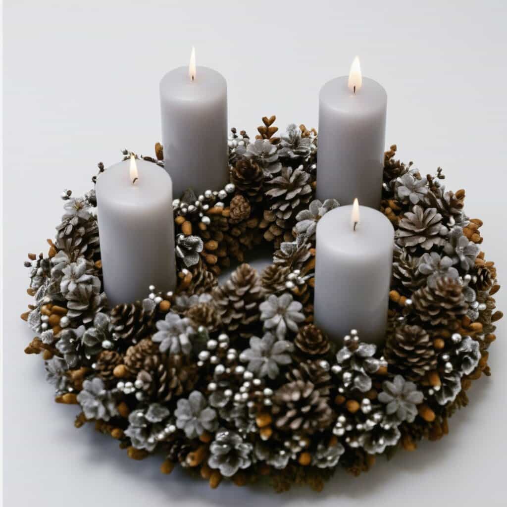 Adventskranz Rauhreif – Blumenstrauß vom Münchner Floristen