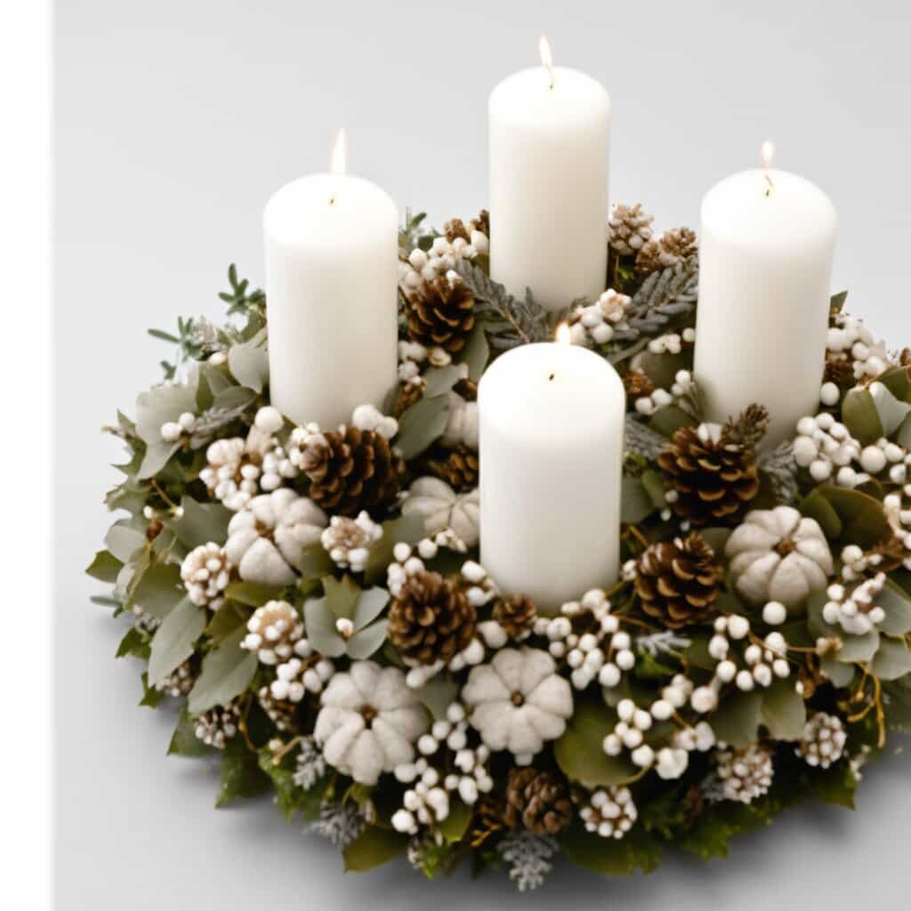 Adventskranz Schneelicht – Blumenstrauß vom Münchner Floristen