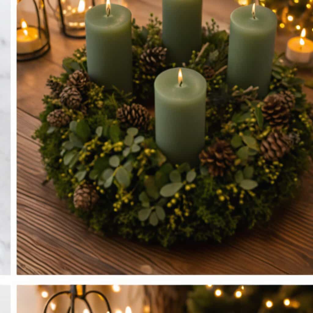 Adventskranz Winterwald – Detailansicht 2