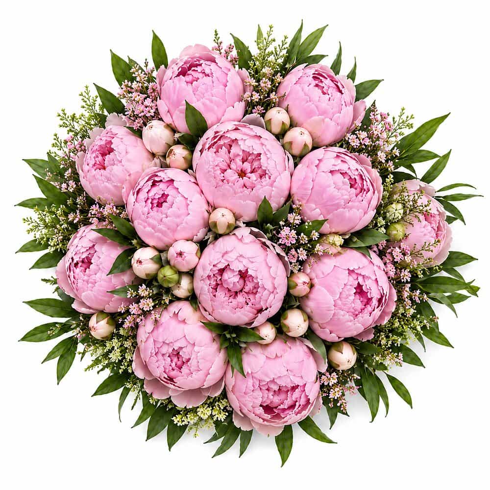 Alma – Pfingstrosen in Zartrosa – Blumenstrauß vom Münchner Floristen