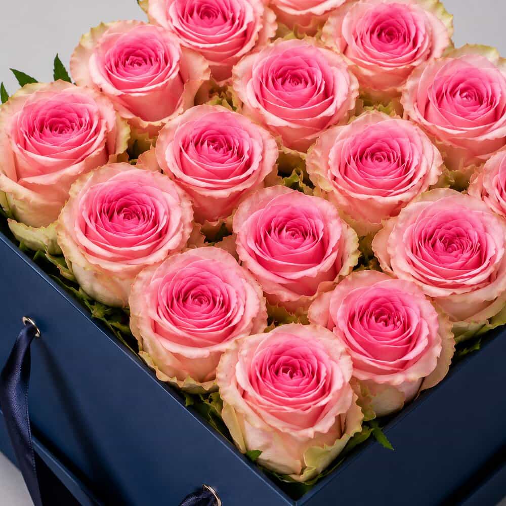 Maxi – Große Flowerbox mit pinken Rosen – Detailansicht 2