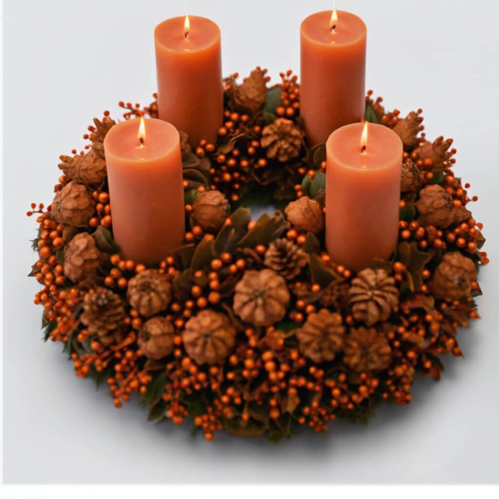 Adventskranz Abendglut – frisch gebundener Blumenstrauß