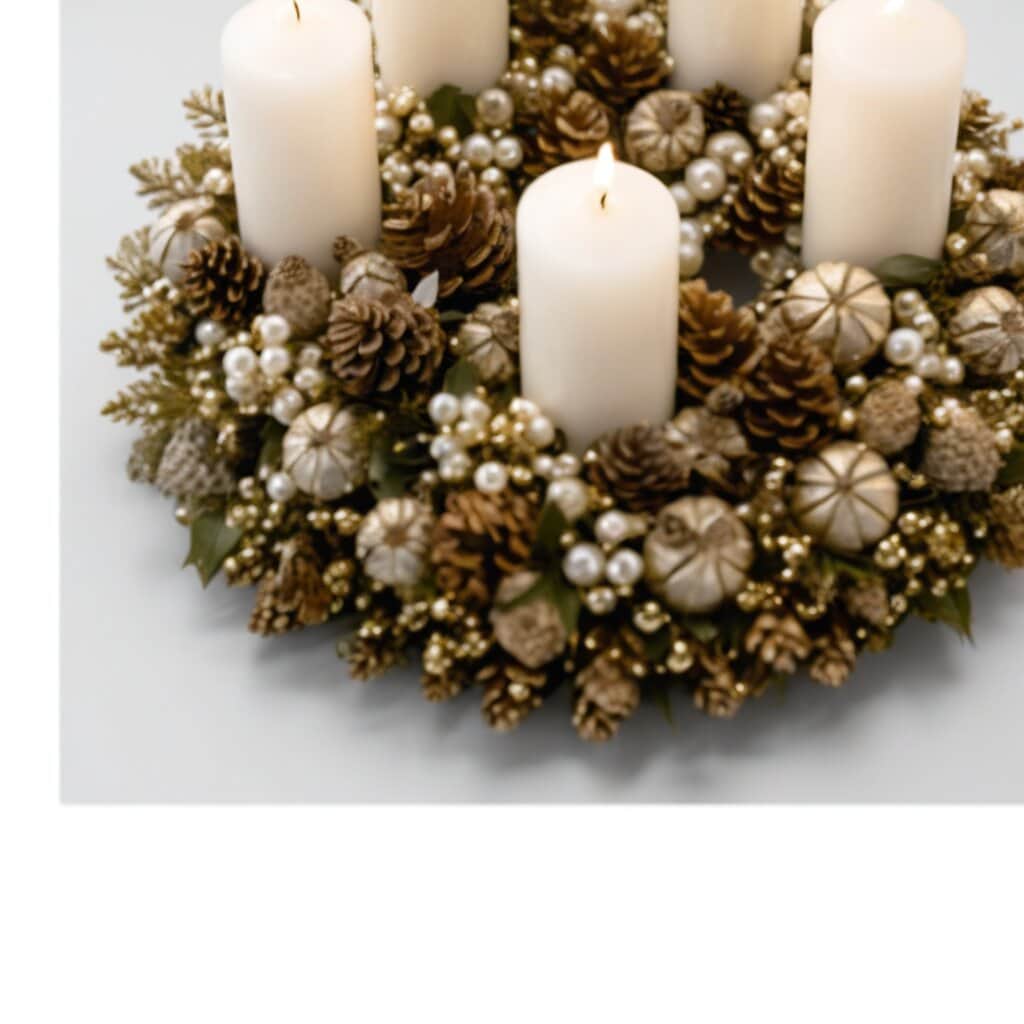 Adventskranz Eisblüte – frisch gebundener Blumenstrauß