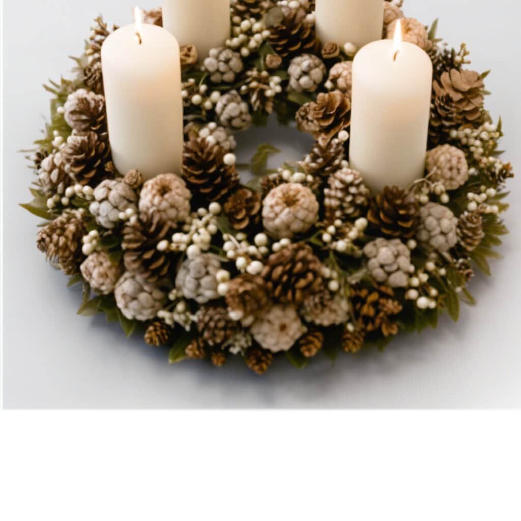 Adventskranz Zapfengold – frisch gebundener Blumenstrauß