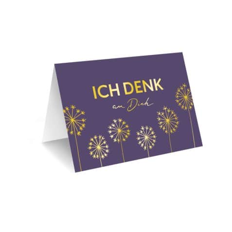 Grußkarte "Ich Denk an Dich" – frisch gebundener Blumenstrauß