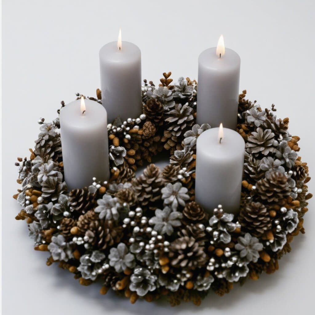 Adventskranz Rauhreif – Blumenstrauß vom Münchner Floristen