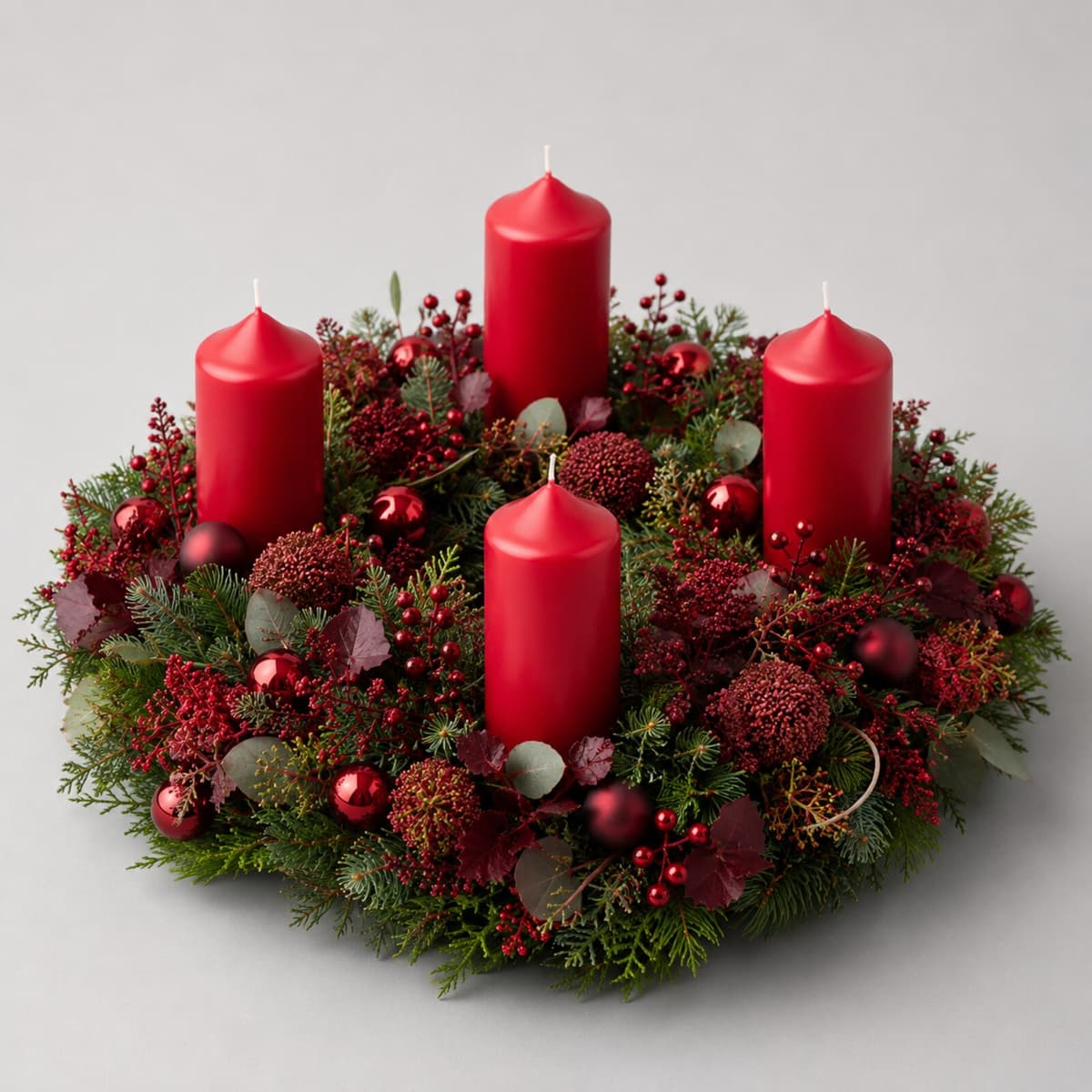 Adventskranz Rubin