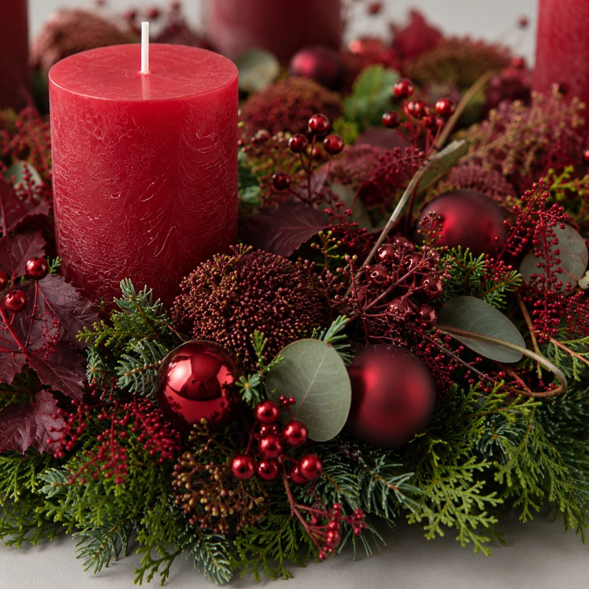 Adventskranz Rubin