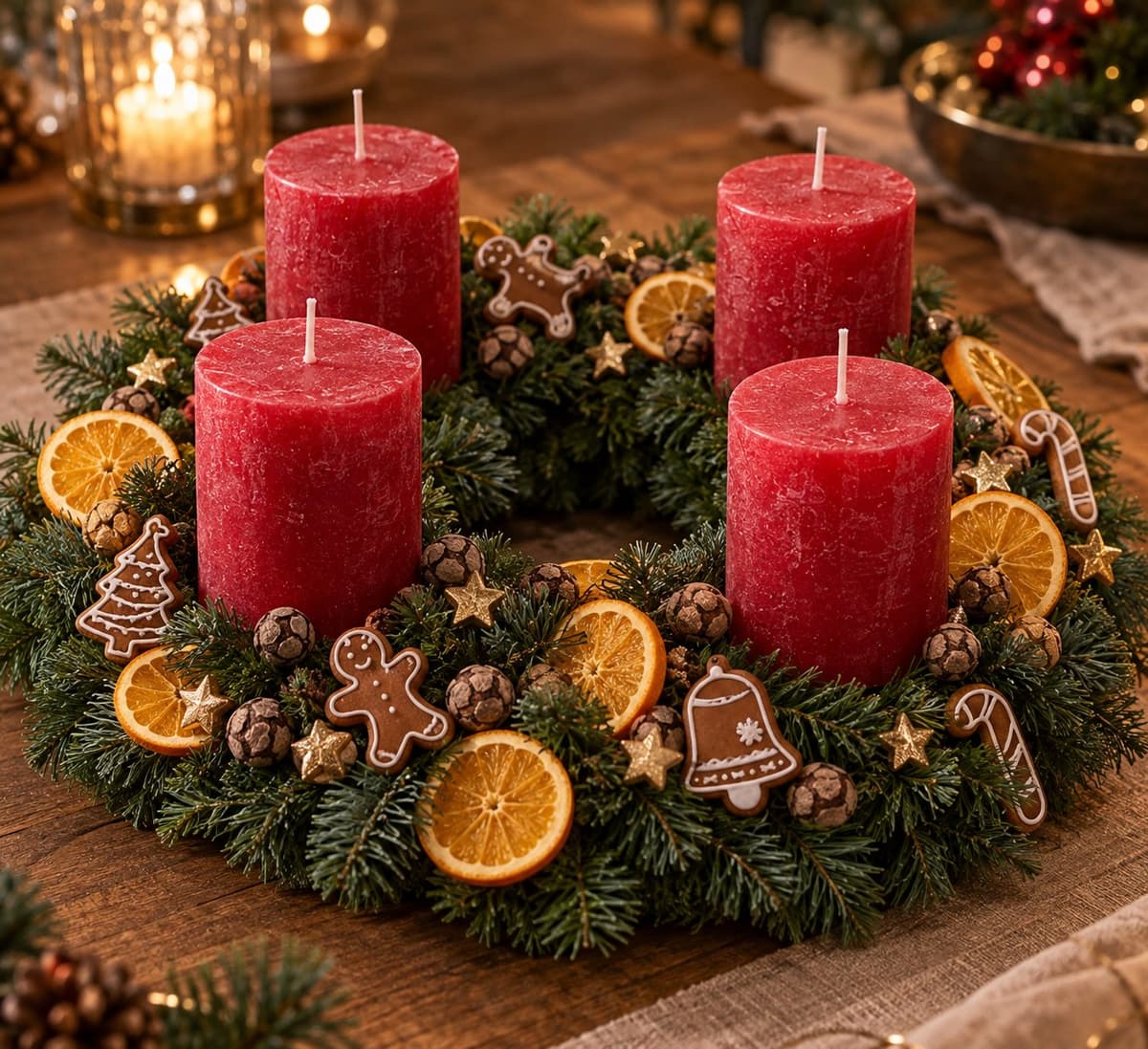 Adventskranz Stubenwärme