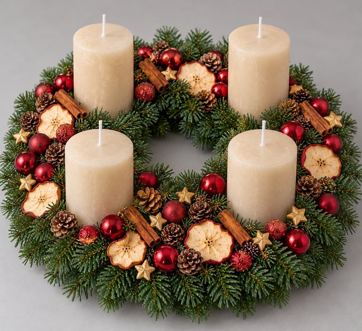 Adventskranz Winterabend