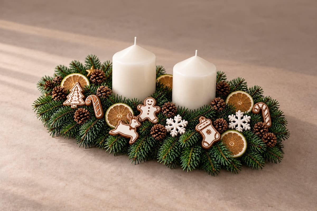 Adventsgesteck Flockentanz