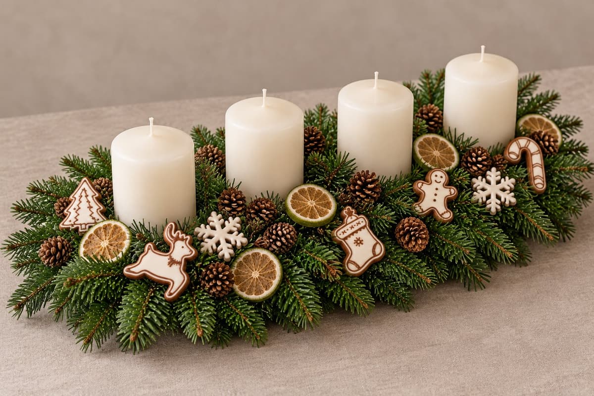 Adventsgesteck Flockentanz