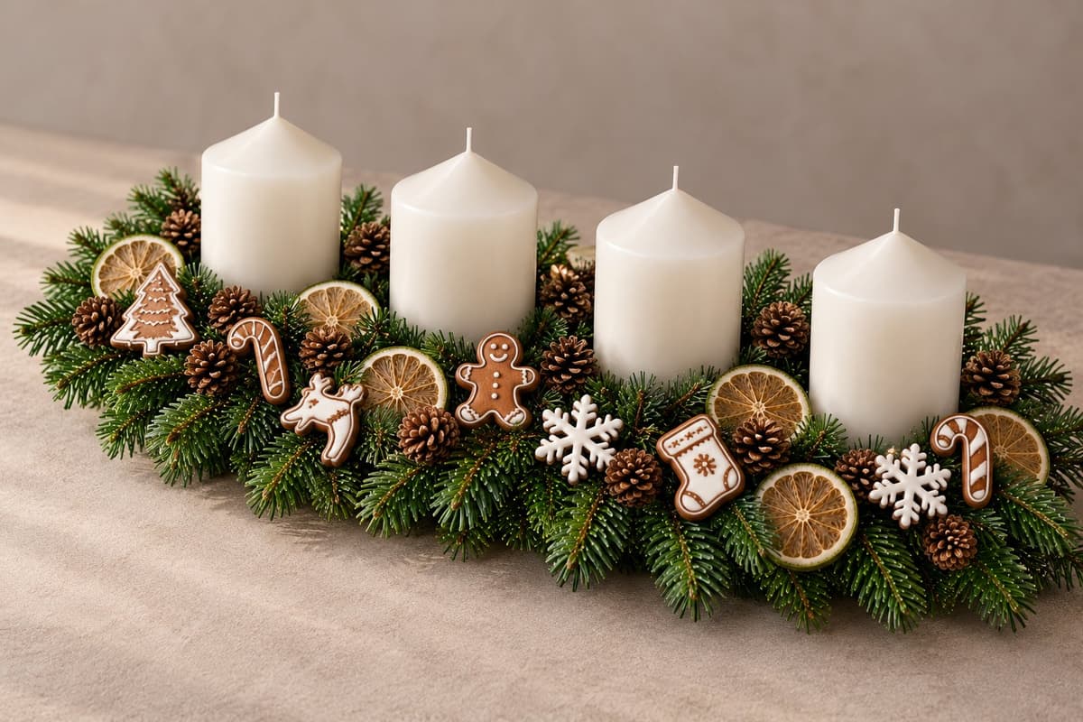 Adventsgesteck Flockentanz