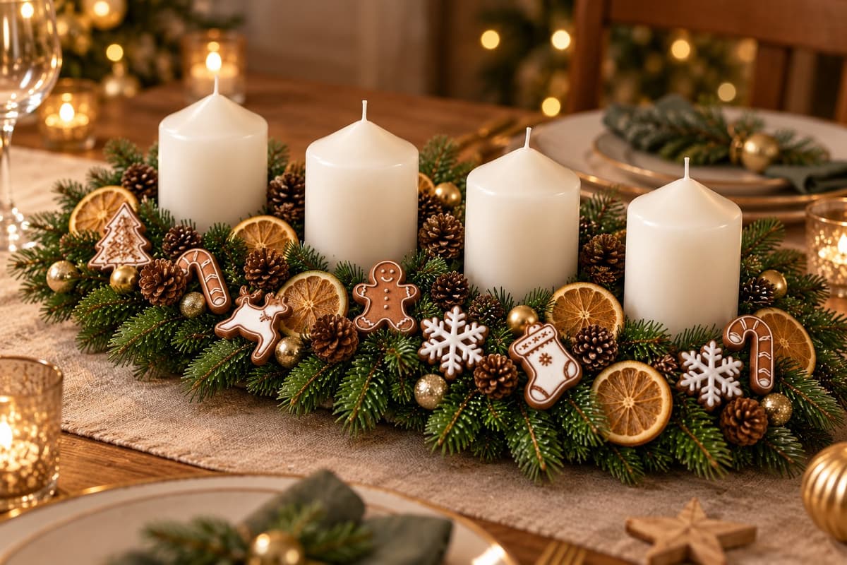 Adventsgesteck Flockentanz