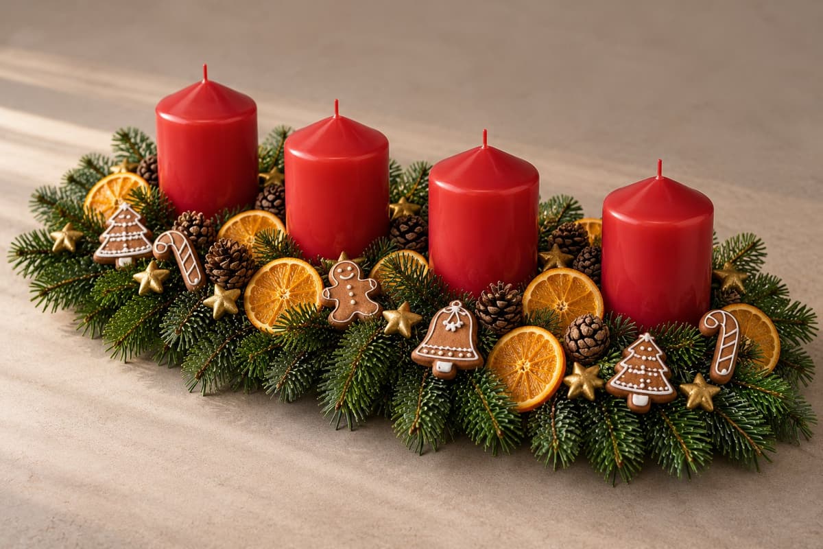 Adventsgesteck Stubenwärme