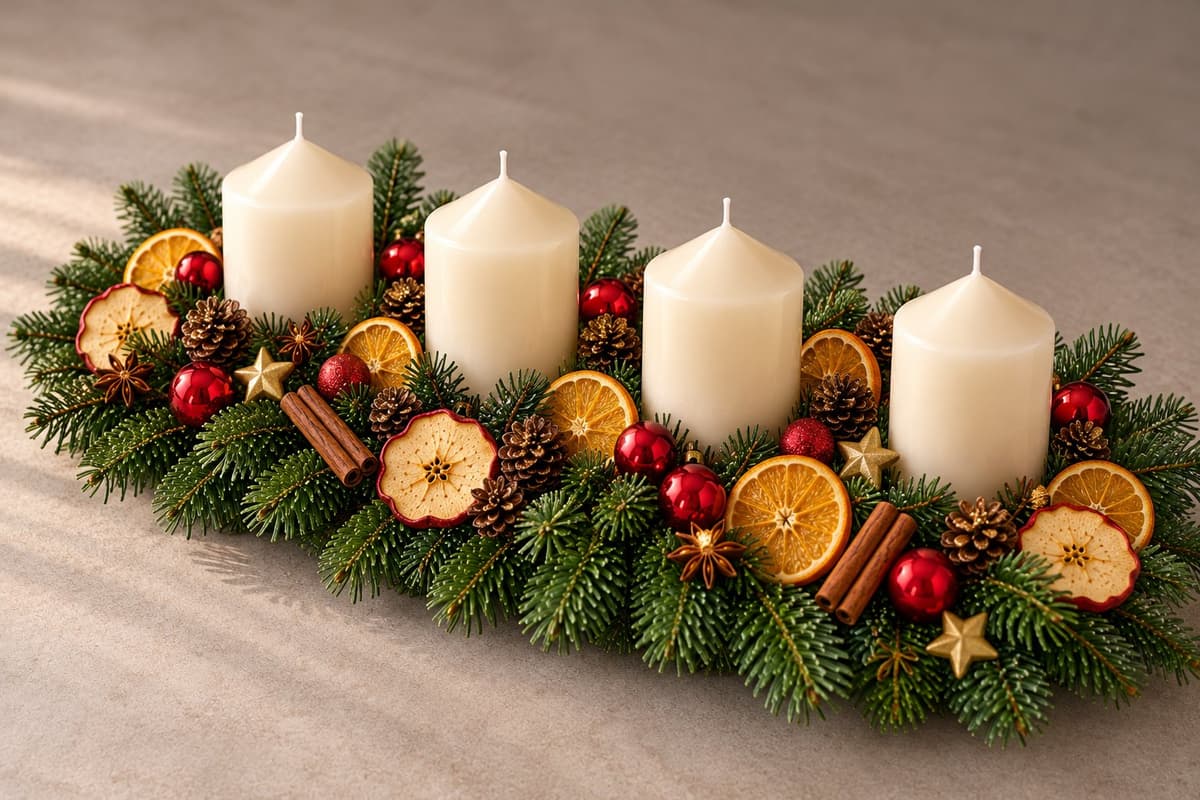Adventsgesteck Winterabend