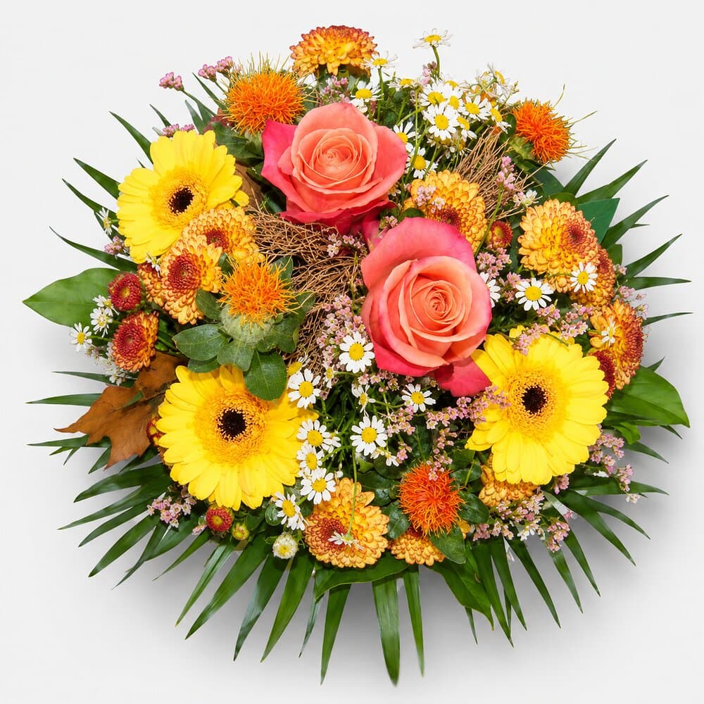 Jody – Sommerstrauß in Gelb & Orange – Blumenstrauß vom Münchner Floristen