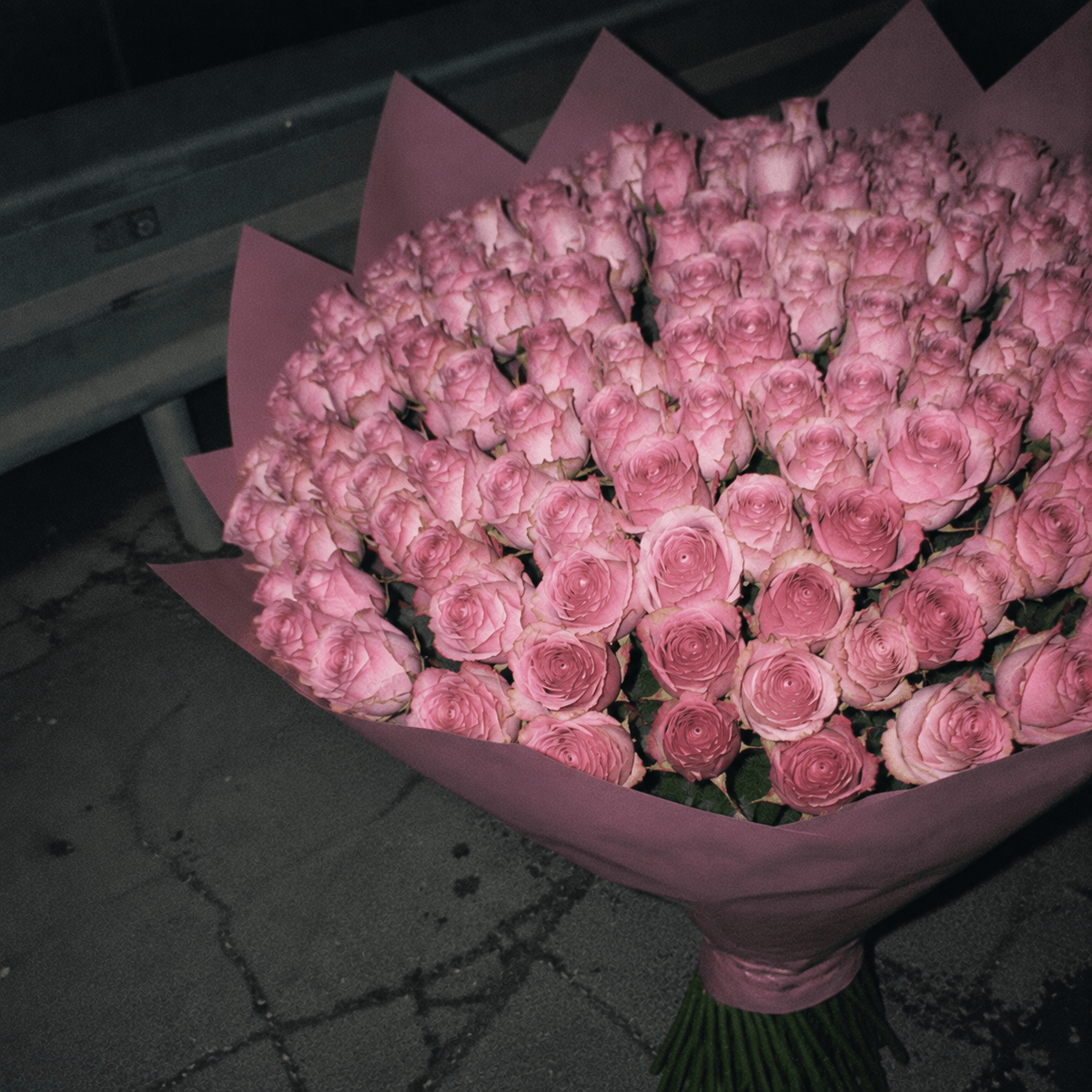 Großer rosa Rosenstrauß aus München - XXL, handgebunden
